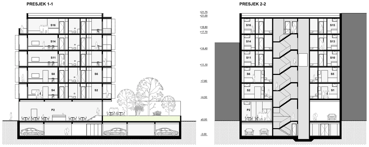 Interpolacija Medulićeva 12, Zagreb, nacrt 5